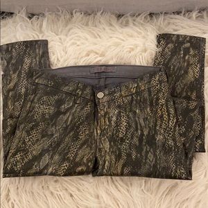 Jbrand Coated Snake skin print Leggings Size 25